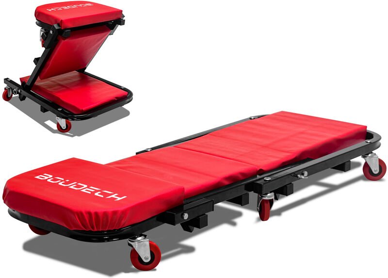 Slug - Rollbrett f�r die Werkstatt, umbaubar zum Sitz, 2in1 Rollsitz & Werkstattliege klappbar