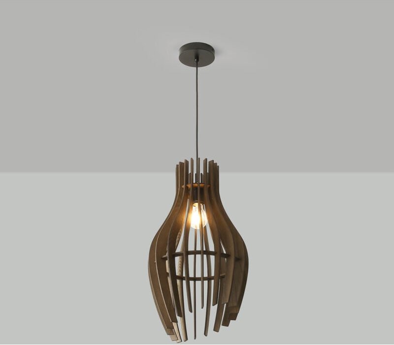 Pendelleuchte holz „HUNTEL“ - Ø 30cm - E27