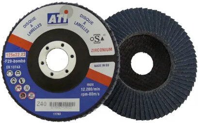 Lamellenscheibe Zirkonium, gebogen, 115 mm, Korngröße: 60.