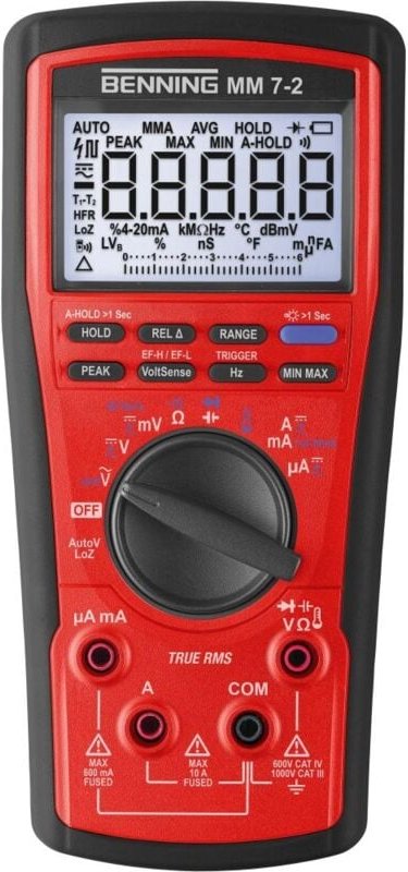 Mm 7-2 Hand-Multimeter digital cat iii 1000 v, cat iv 600 v Anzeige (Counts): 60000 - Benning