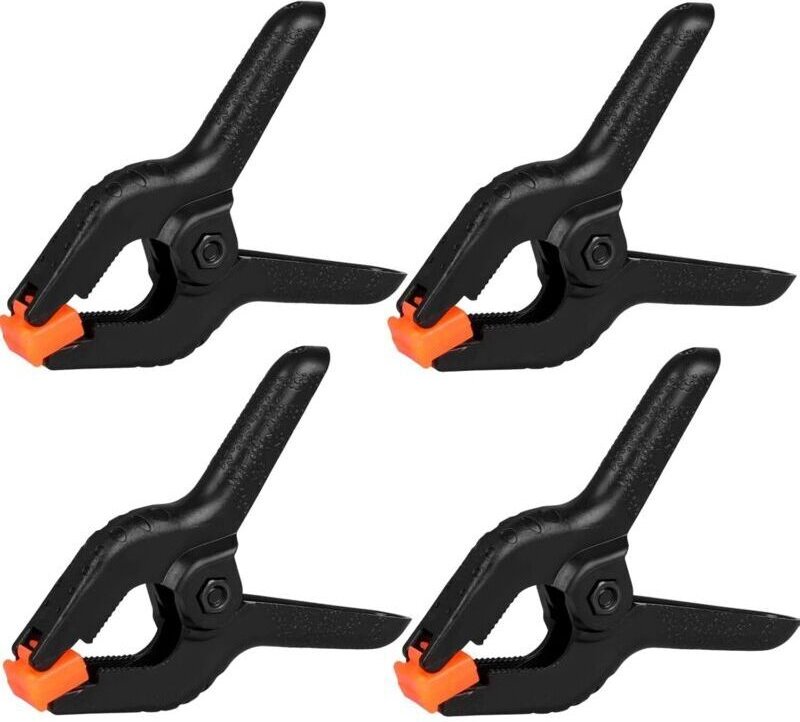 Set mit 4 Federklemmen, 15 cm lange Kunststoffklemmen, Hintergrundklemmen, robuste Klemmen, Federklemmen für Bastelarbei...