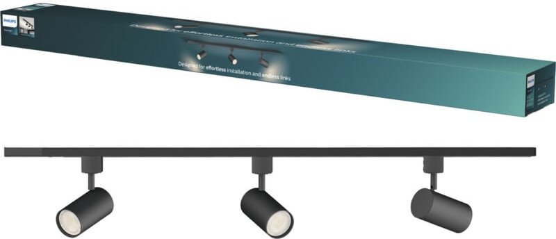 Thumbnail - Philips Deckenstrahler 3er Spot Zilo Easy Link schwarz Deckenleuchte