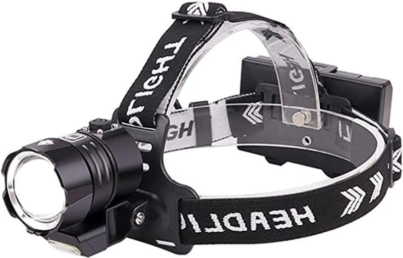 Wiederaufladbare LED-Stirnlampe, leistungsstarke LED-Stirnlampen, wasserdichte Stirnlampe für den Außenbereich, 4 Modi, ...