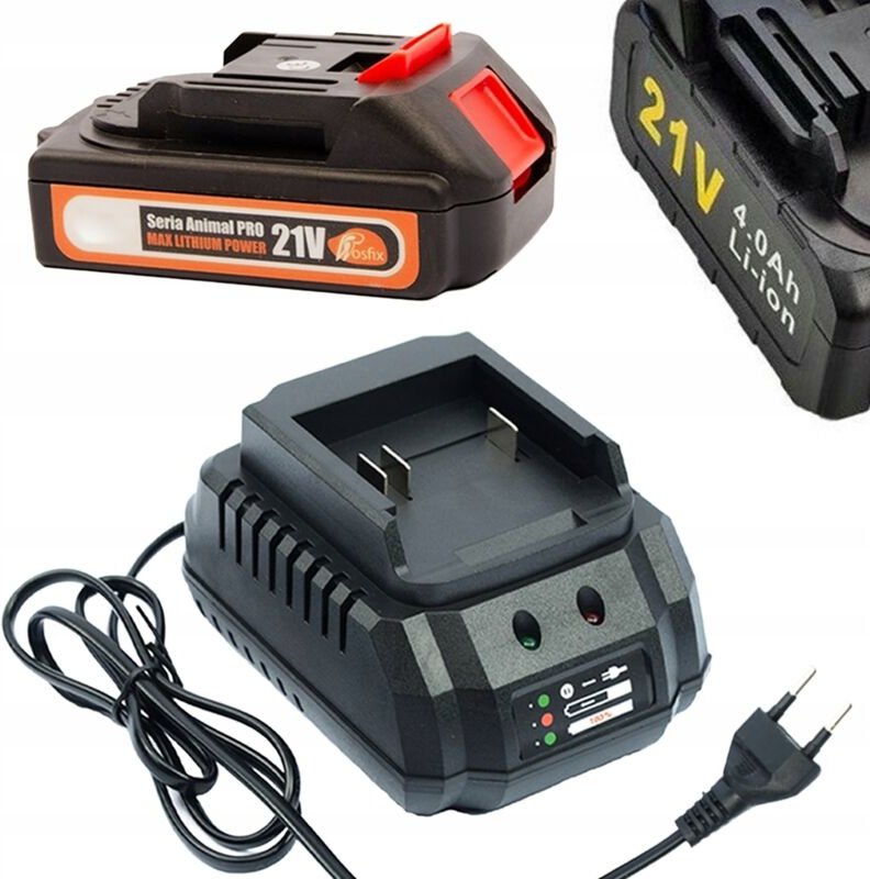 Rosfix ChargePro 21V Set – Li‑Ion Akku 1,5Ah und Schnellladegerät 1,2A Für Akkuwerkzeuge