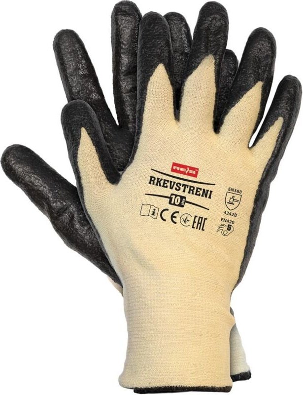 Arbeitshandschuhe Nitrilbeschichtung aus Stretch-Kevlar-Fasern Gr. 10