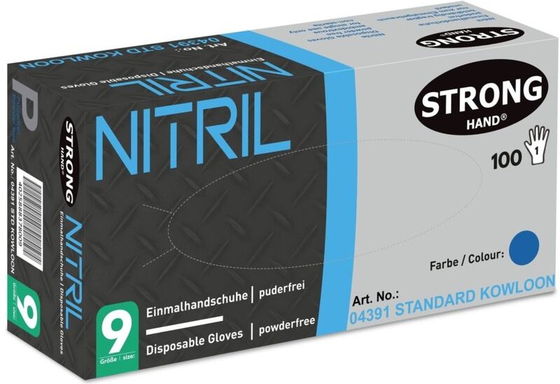 Nitrilhandschuh Standard Kowloon 04391 Gr. 9, Box a 100 Stück - Stronghand