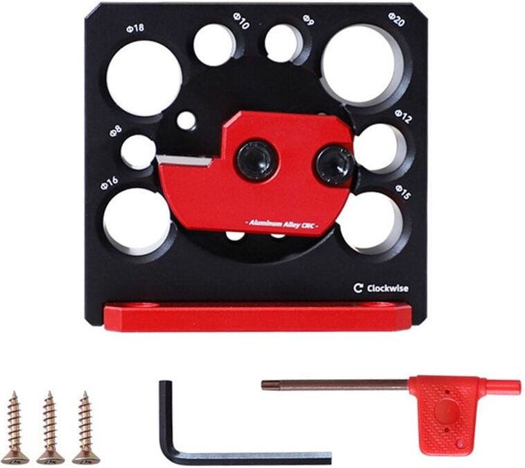 Tlily - Einstellbare Dübelmachervorrichtung 8 mm - 20 mm mit Hartmetallklingen Holzbearbeitungs-Bohrmaschine Fräshilfswe...