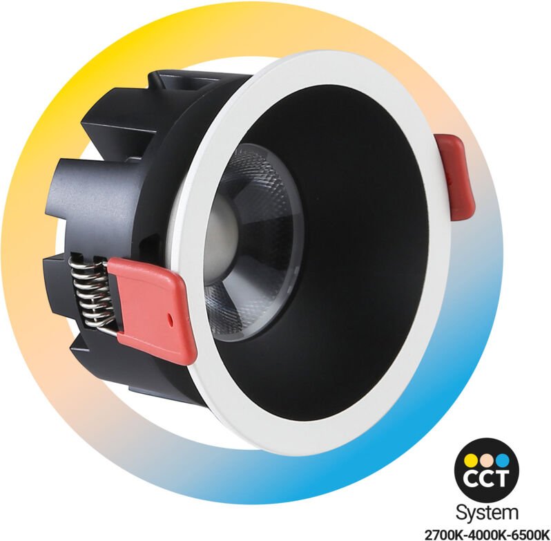 Led Einbaustrahler - 8W - cct - osram Chip - Ausschnitt Ø75mm