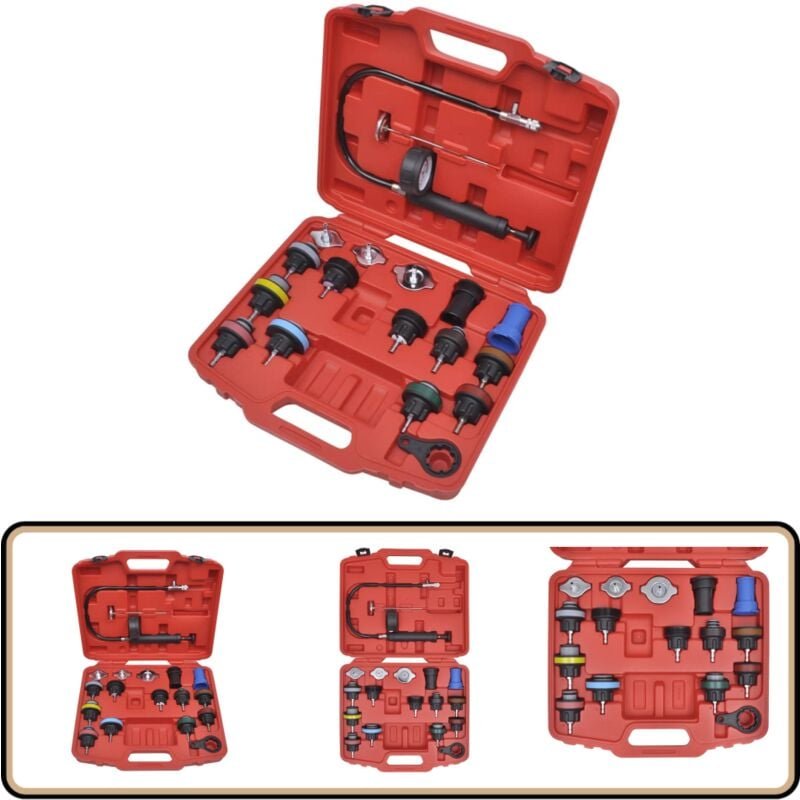 18-teiliger Heizkörper-Drucktester - Kühlsystemprüfung - Leckageortung - Heizkörper Tester - Autowerkzeug - Werkstattbed...