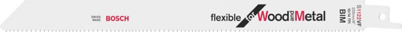 Accessories 2608654981 Säbelsägeblatt s 1122 vf, Flexible for Wood and Metal, 5er-Pack Sägebla - Bosch