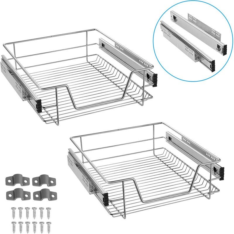 Kücheneinrichtung Zubehör Teleskopschublade Schrankauszug Ausziehbare Ablage Küchenschublade Küchen Regal Korbauszug Sch...