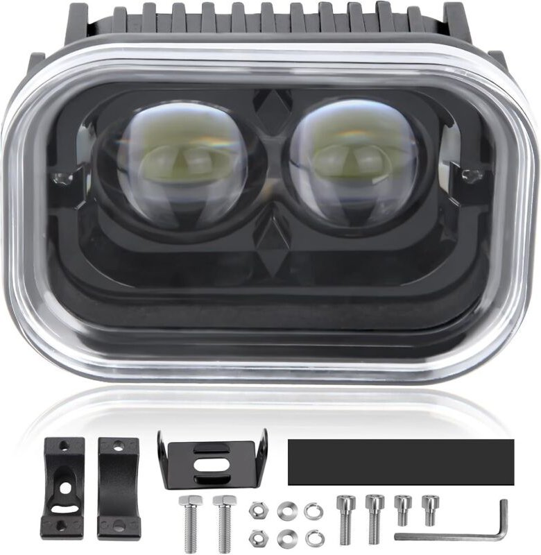 4-Zoll Universal-LED-Fahrscheinwerfer für Motorräder, 45 W, LED-Rennscheinwerfer, Arbeitsscheinwerfer, Fern-/Abblendlich...