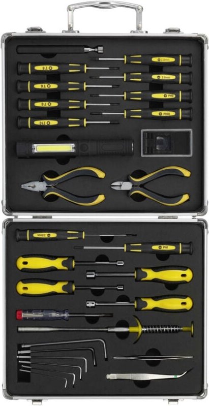 Basetech - BT-1954694 Werkzeugset Heimwerker, Techniker, Elektriker im Koffer 30teilig