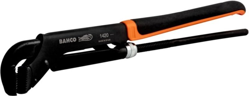 Bahco - 1410 Schlüssel de Rohr Schwarz, Orange Schwarz 6,6 cm 90°