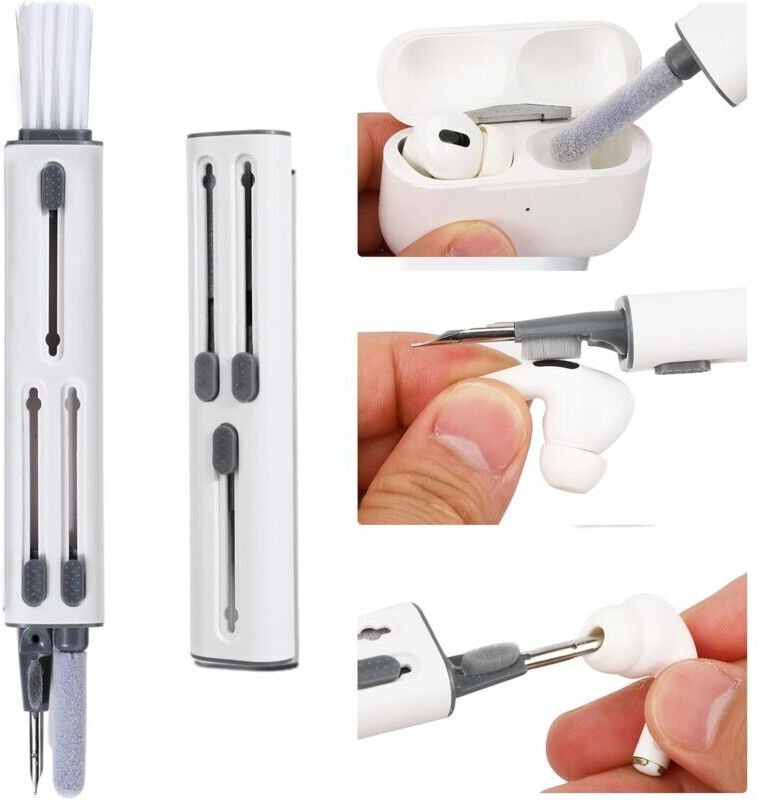 4-in-1 Tastaturreinigungsset, multifunktionales Reinigungsset mit weicher Bürste für Ladeanschlüsse von Handys, Kopfhöre...