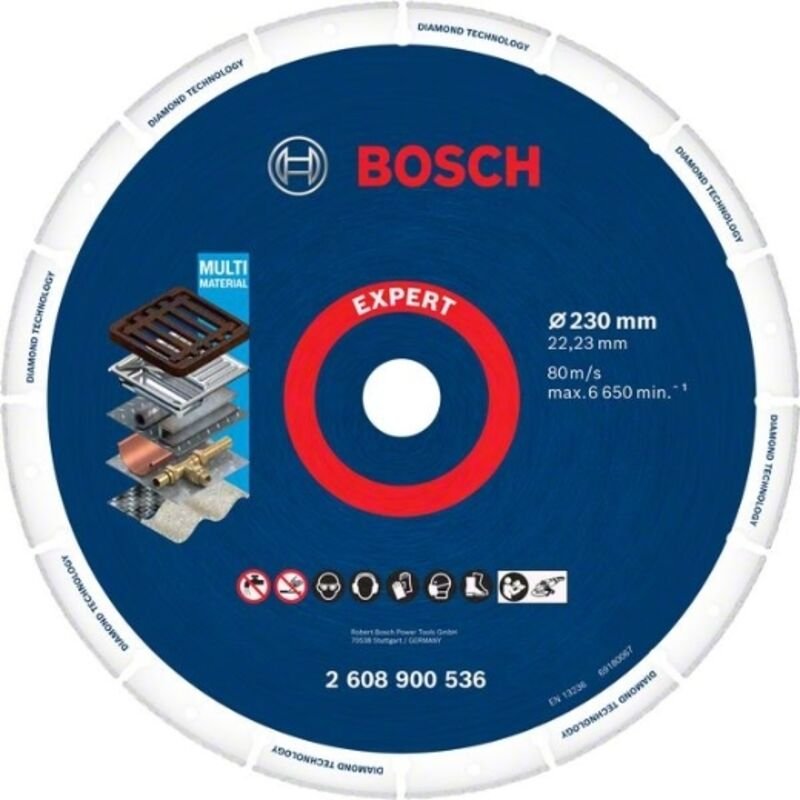 Professional Expert Diamond Metal Wheel Trennscheibe, 230 x 22,23 mm (2608900536) - Bosch