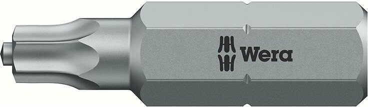 Bit zähhart 1/4' din 3126 C6,3 T25x25mm mit Zapfen Wera