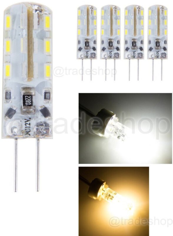 Trade Shop - 5 stücke STÜCK DC12V 3014 SMD G4 LED Birne Helle 3W Warm Kalt Weiß -