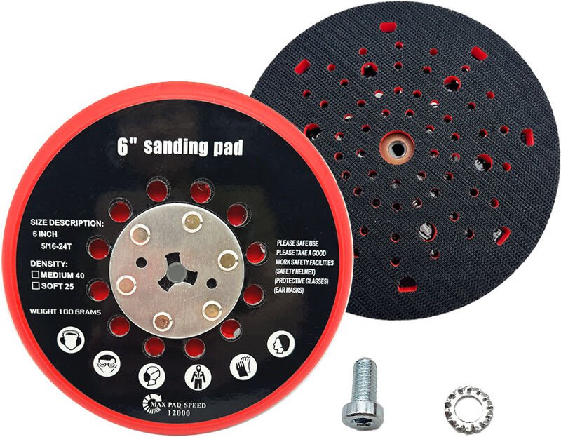 Schleifpad, 150 mm Mehrloch-Schleifpad, kompatibel mit Bosch RSM6045, gex 34–150, gex 40–150 Exzenterschleifer mit Schra...