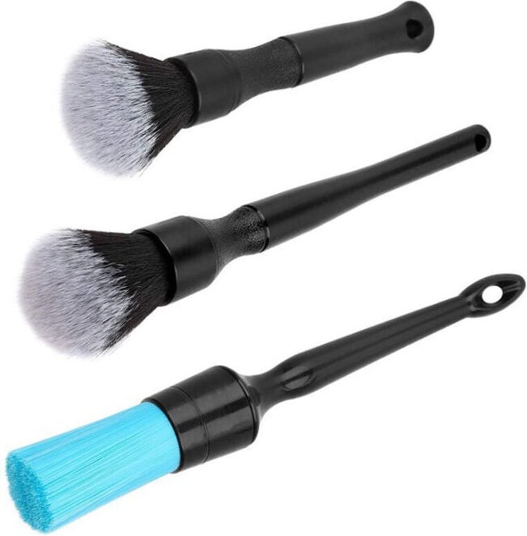 ZVD - Pinceau Detailing Auto, 3pcs Pinceau Nettoyage Voiture pour Voiture Moto Roues de Nettoyage Automobile, Tableau de...