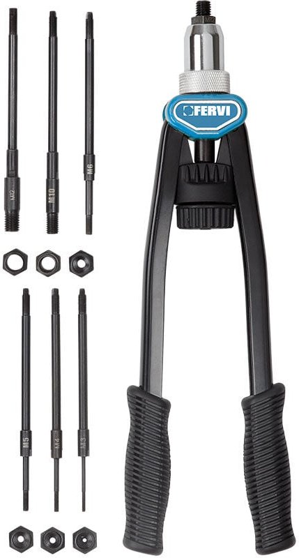 Nietmutternzange M3-M4-M5-M6-M8-M10-M12 zange nietmuttern nietzange Fervi 0455