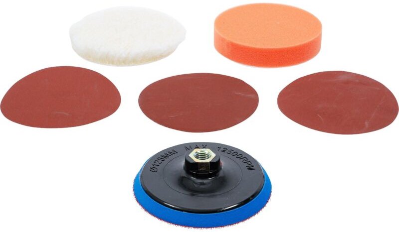Bgs Schleif- und Polierscheiben-Satz ø 125 mm - 8592