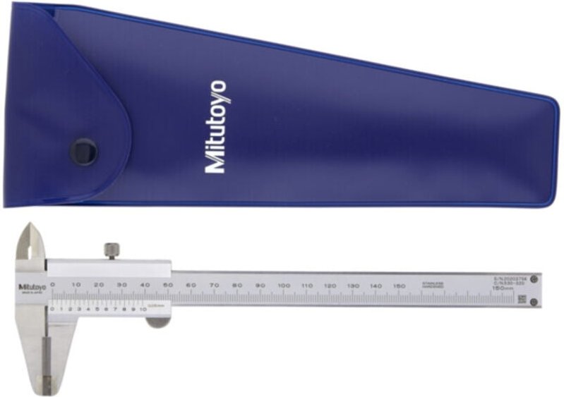 Mitutoyo - Nonius Messschieber, HM-Außenmessflächen 0-150mm, 0,05mm, Metrisch