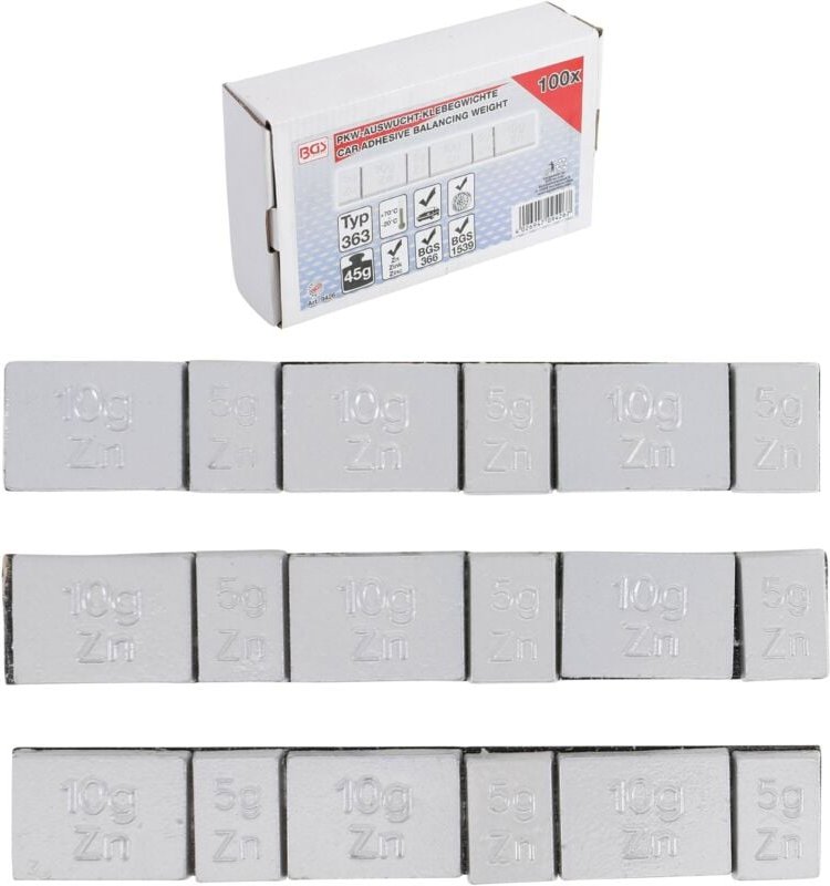 Bgs Technic - Auswuchtklebegewichte Typ 363 45 g 100-tlg.