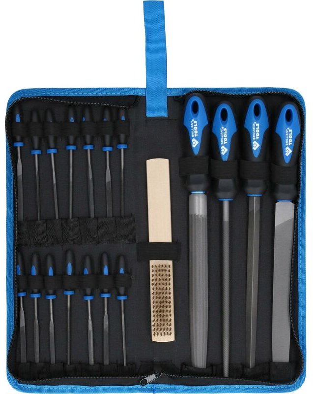 Brilliant Tools - Feilen-Satz mit Feilenbürste, 19-tlg
