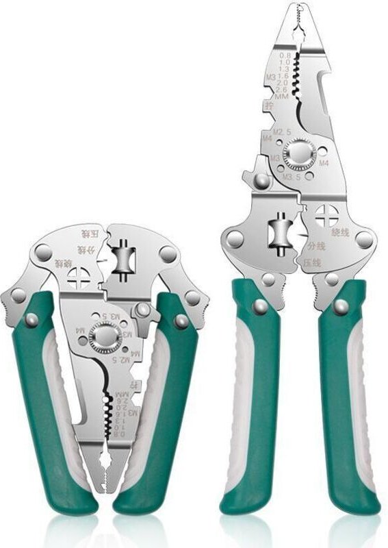 Stück 26-in-1 Faltbarer Elektrokabelabisolierer, Präzisions-Elektriker-Schneidzange, Multifunktions-Elektrikerwerkzeug f...