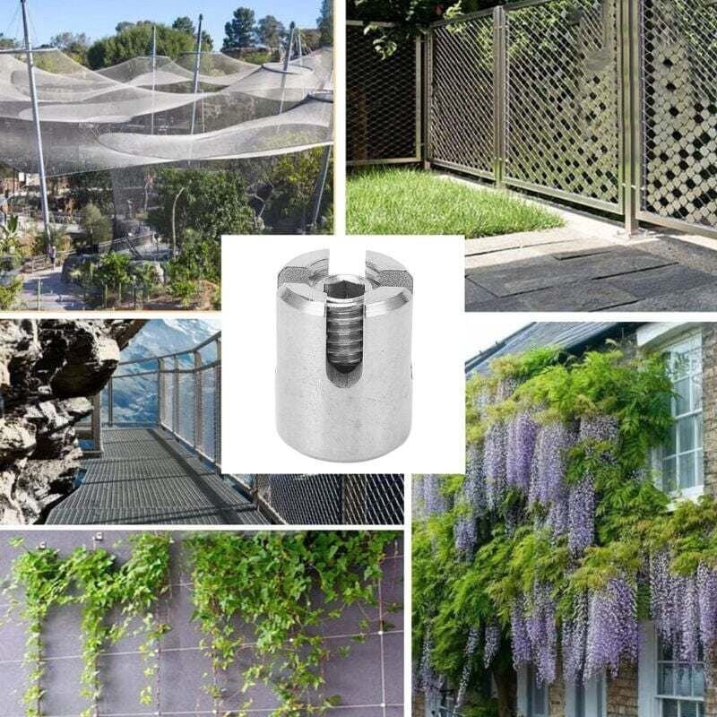 Abrazadera de cable transversal de acero inoxidable 316 para fijación de marco de pared M10 4 mm