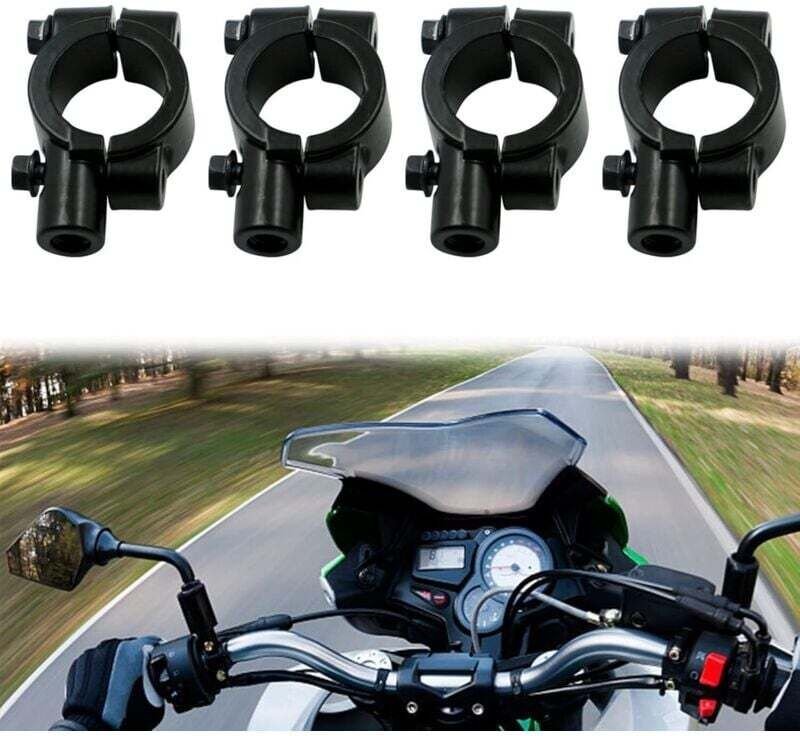 Motorradspiegelhalterung, universelle Spiegelhalterung für 10-mm-Motorradlenker, Klemmadapter für Fahrradseitenspiegel, ...