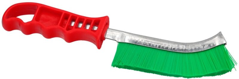 PVC-Handbürste mit rotem Griff