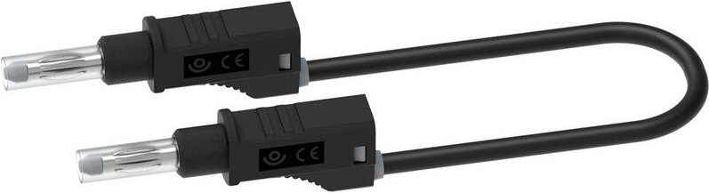 Electro Pjp - 2217/600V-CD1-50N Messleitung Bananenstecker Bananenstecker 0.50 m Schwarz 1 St.