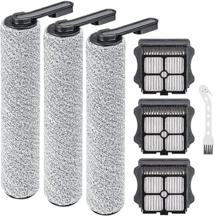 Ersatzteile für den kabellosen Staubsauger Floor one S5/Floor One S5 Pro 2, 3 Bürstenrollen, 3 HEPA-Filter