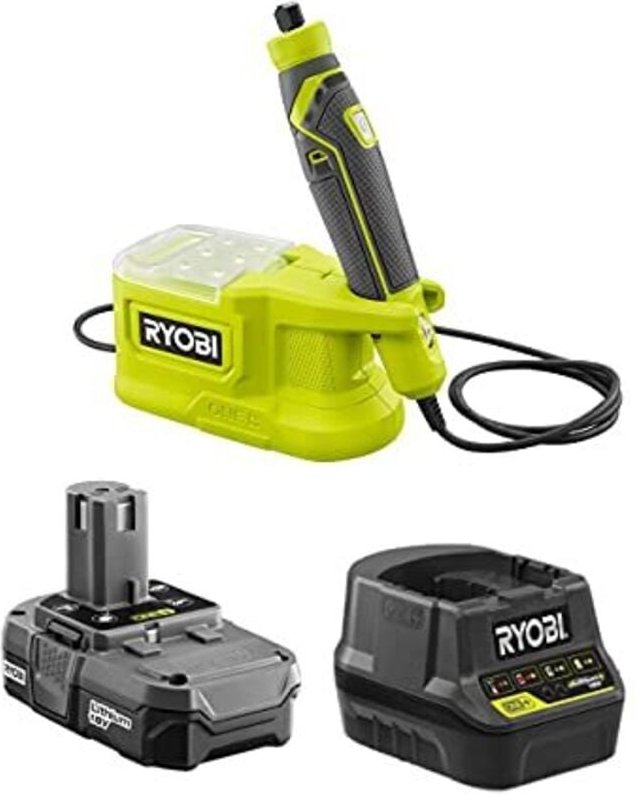 Ryobi RRT18-0 Akku für Drehwerkzeug, 18 V, 4400/23000 U/min, Kit 2,0 Ah