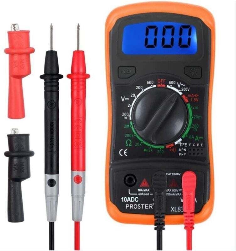 Digitalmultimeter, Mini-Multimeter mit manueller Reichweite, Batterietester, Messgerät, DMM für DIY-Test, Wechselspannun...
