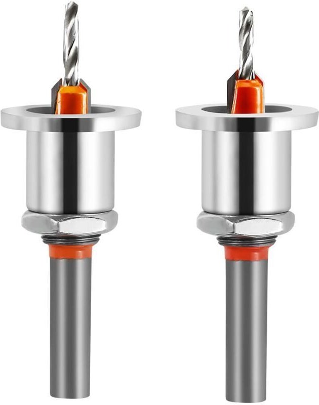 CSPARCV 2-teiliges 8-mm-Holzbohrer-Set, Senkbohrer mit konischen Löchern, HSS-Bohrer-Set, Anfasbohrer-Set für Holzbearbe...