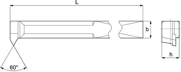 Din 282 rechtes Innengewindewerkzeug 16x16 mm fur Drehmaschine Fervi brfi16rp