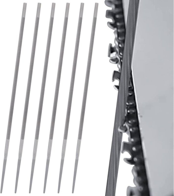 Runde Feilen für Kettensägenkette, 4,8 mm, 6 Stück, runde Schärffeile zum Reparieren und Schärfen