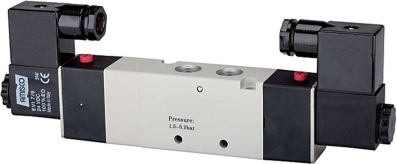 5/3-Wegeventil elektropneum. Mitte entlüftet, g 3/8, 24 v dc - Riegler