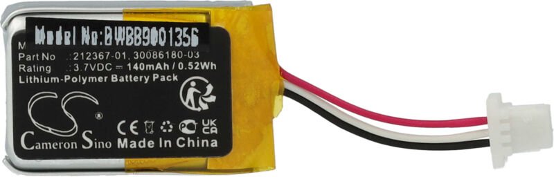 Vhbw - Akku kompatibel mit Plantronics CS540A (ab 05.2021) Wireless Headset Kopfhörer (140 mAh, 3,7 v, Li-Polymer)