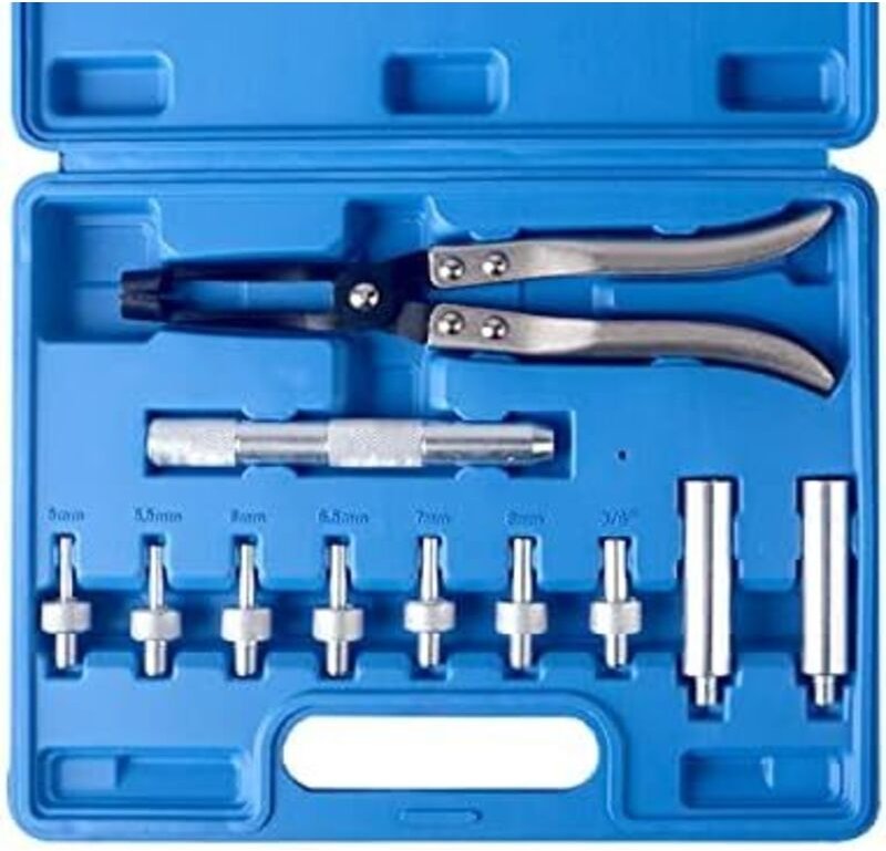 11-teiliger Werkzeugsatz zum Entfernen und Installieren der Ventilschaftdichtung mit Abziehern und Zangen