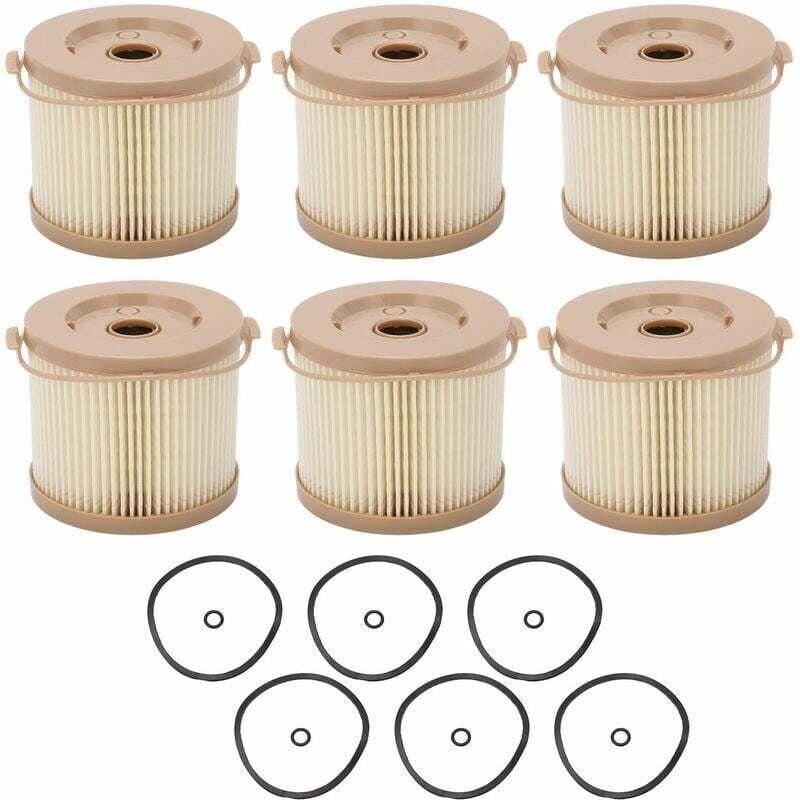 Kraftstofffilter, 6 Stück Kraftstofffilter Wasserabscheider Ölfilter Wasserfilter Ersatz für racor 2010PM-OR 500FG Kraft...