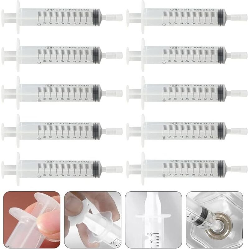 Zerstäuber, 10er Pack, 10 ml, Parfümzerstäuber, Spritze, Pumpe, Parfümspender zum Nachfüllen von Parfümflakons
