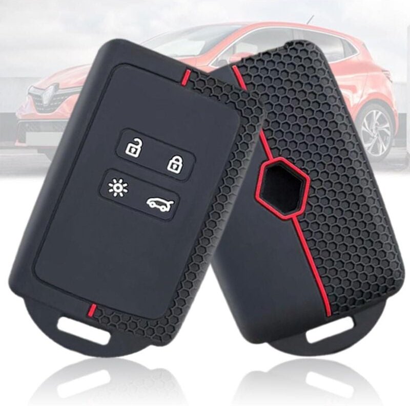 Autoschlüssel-Schutzhülle für Renault Clio Megane Koleos Kadjar Kangoo Twingo Talisman Captur Espace Dacia Duster, Silik...