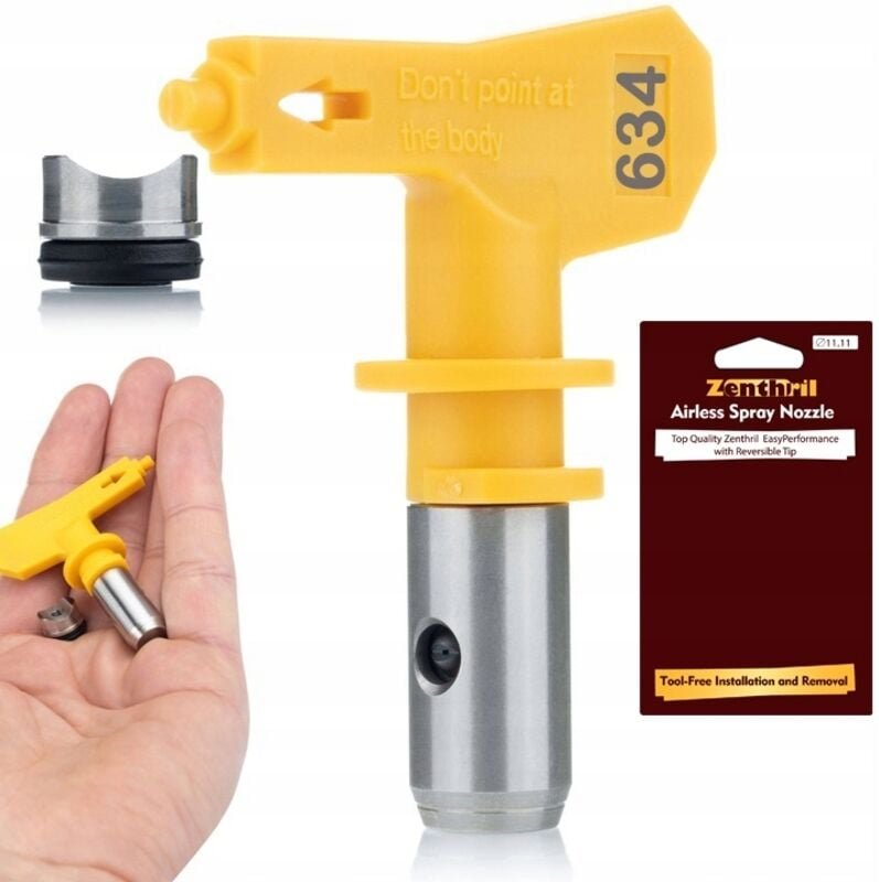 Thumbnail - Zenthril EasyPerformance 634 – Hochdruck Spritzdüse Sprühbreite 30cm bei 30cm Entfernung Für Brandschutz, Spachtelmasse ...