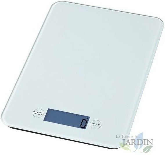 Suinga - LED-Küchenwaage 5 Kg weiß, Teilung 1 gr. 16x23cm