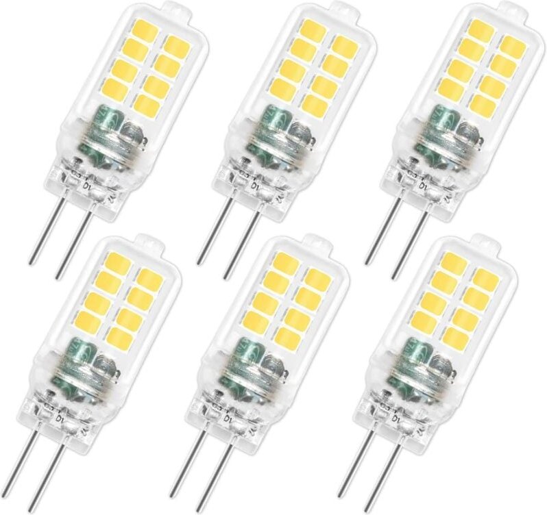 Ersandy - G4-LED-Glühbirne, 12 v, 3 w, nicht dimmbar, 16 x smd, 300 lm, Kaltweiß 6000 k, entspricht 25 w G4-Halogenbirne...