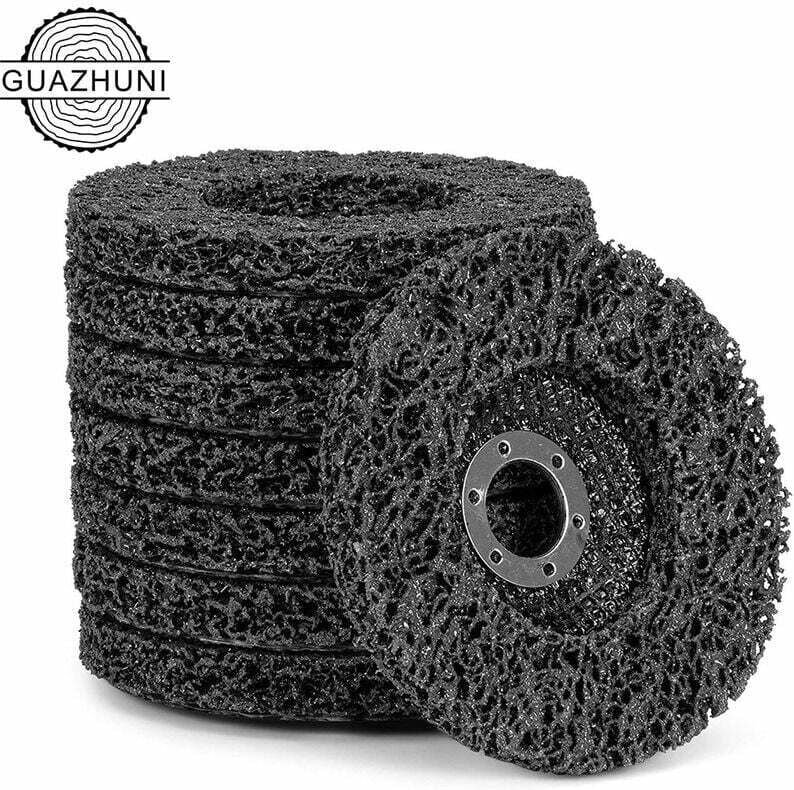 Reinigungsscheiben für Winkelschleifer (125 mm Durchmesser, Packung mit 5 schwarzen Scheiben)